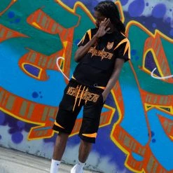 Vengeance78 Short Sets - Soccer Club - Black/Orange - VS3