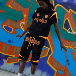 Vengeance78 Short Sets - Soccer Club - Black/Orange - VS3