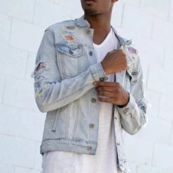 KDNK Denim Jacket - Rainbow Patched - Blue - KNO5047 Shop All