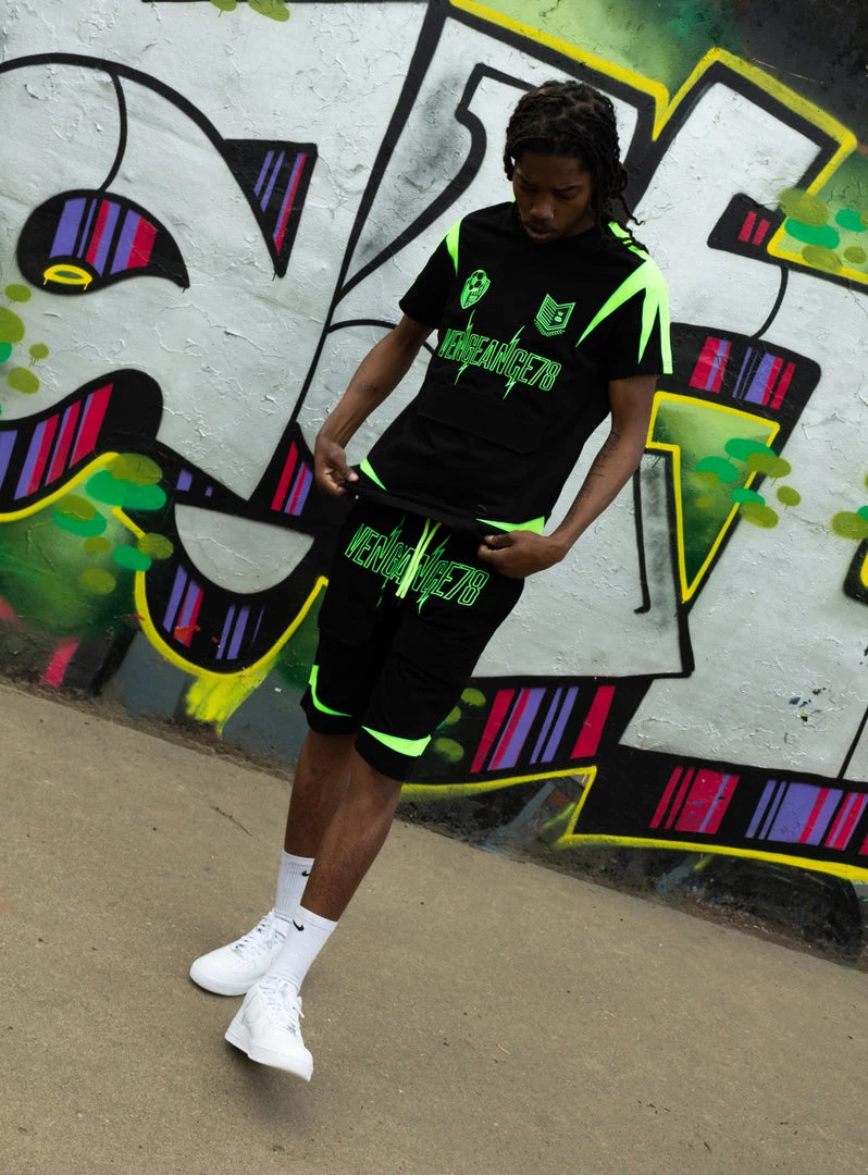Vengeance78 Short Sets - Soccer Club - Black/Lime - VS3 Shop All 5 Vengeance78 Short Sets - Soccer Club - Black/Lime - VS3 Shop All
