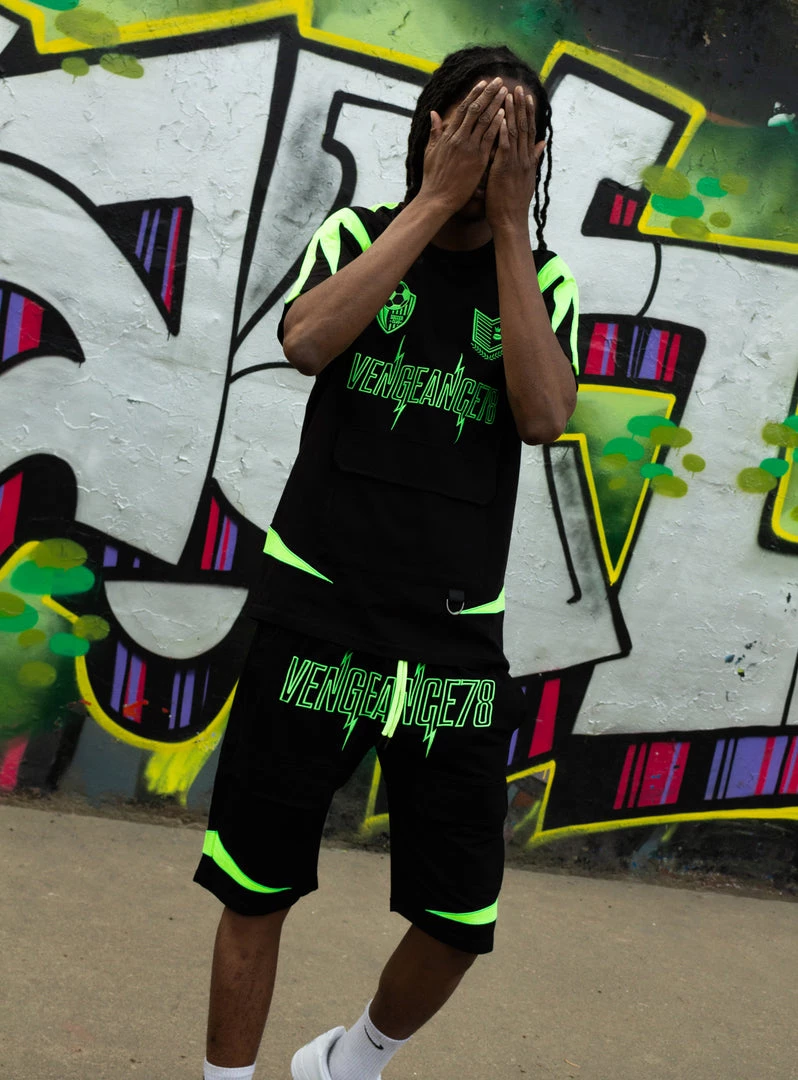 Vengeance78 Short Sets - Soccer Club - Black/Lime - VS3 Shop All 6 Vengeance78 Short Sets - Soccer Club - Black/Lime - VS3 Shop All