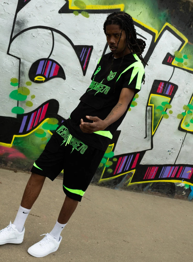 Vengeance78 Short Sets - Soccer Club - Black/Lime - VS3 Shop All 8 Vengeance78 Short Sets - Soccer Club - Black/Lime - VS3 Shop All