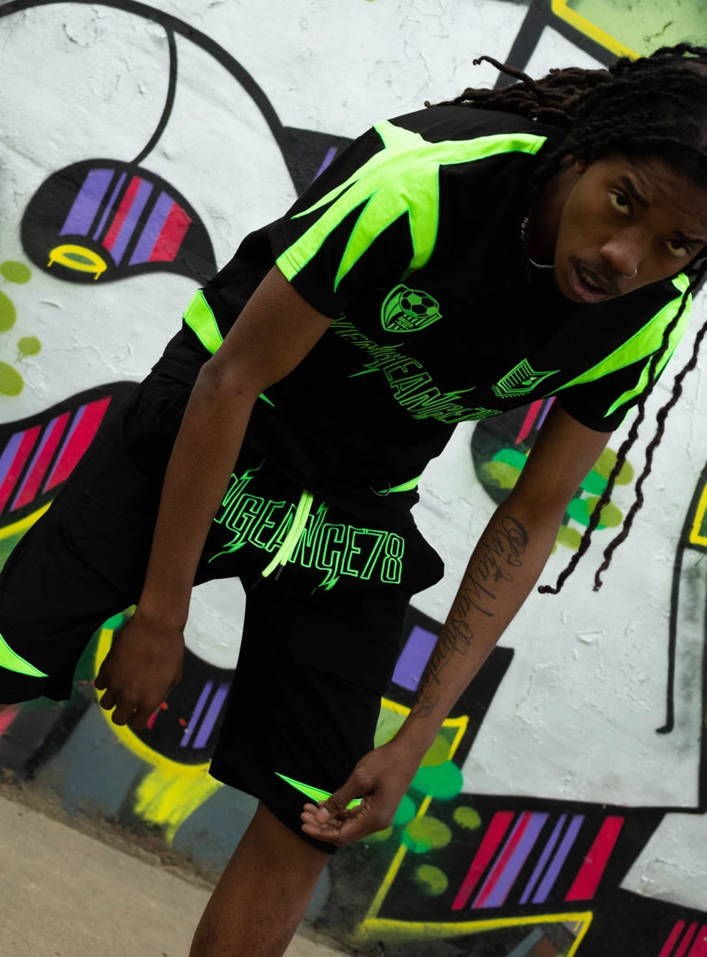 Vengeance78 Short Sets - Soccer Club - Black/Lime - VS3 Shop All 9 Vengeance78 Short Sets - Soccer Club - Black/Lime - VS3 Shop All