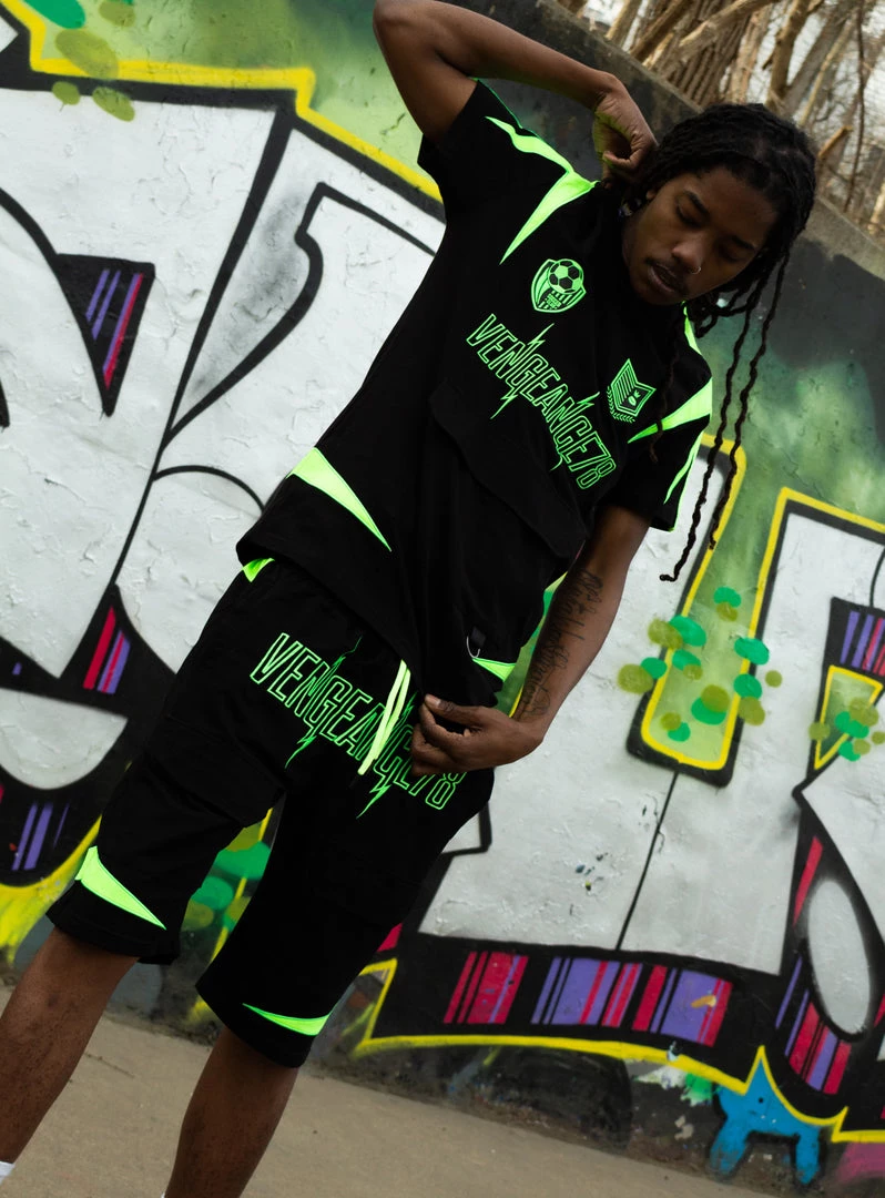 Vengeance78 Short Sets - Soccer Club - Black/Lime - VS3 Shop All 11 Vengeance78 Short Sets - Soccer Club - Black/Lime - VS3 Shop All