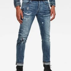 G-Star Jeans - Slim Fit - Sun Faded Prussian Blue - 51001-C052-B477 Shop All
