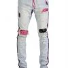 Shop All Focus Jeans - Bandana Patches And Stripes - Light Vintage And Pink - 3185