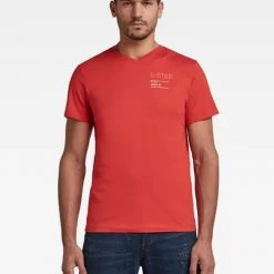 G-Star T-Shirt - Chest Graphic - Dark Candy - D19218 Shop All