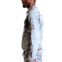 Kleep Denim Jacket - Rips And Stones - Lapis - KJ9950S Shop All