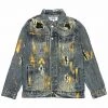 DNA Denim Jacket - Stones And Paint - Blue With Gold And Black