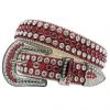 DNA Belt - Shiny Stones - Red With Red/Silver