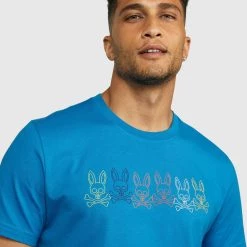 Psycho Bunny T-Shirt - Barbon - Atlantic Blue - B6U108Q1PC Shop All