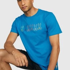 Psycho Bunny T-Shirt - Barbon - Atlantic Blue - B6U108Q1PC Shop All