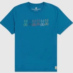 Psycho Bunny T-Shirt - Barbon - Atlantic Blue - B6U108Q1PC Shop All