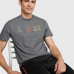 Shop All Psycho Bunny T-Shirt - Barbon - Heather Storm - B6U108Q1PC