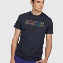 Shop All Psycho Bunny T-Shirt - Barbon - Navy - B6U108Q1PC