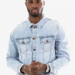 Shop All Roku Studio Jacket - Rhinestone Dripping Eyes - Light Wash - RK6480392-LTW