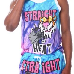 Rebel Minds Short Set - Mesh Straight Heat Tank - Purple - 121-164