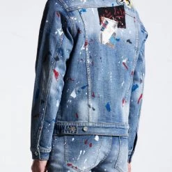 Embellish Denim Jacket - Rebel - Blue Patchwork - EMBSP121-204 Shop All