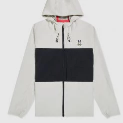 Shop All Psycho Bunny Jacket - Clifton Packable - Sea Salt - B6N125N1BL