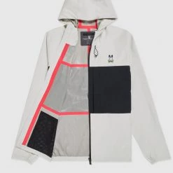 Shop All Psycho Bunny Jacket - Clifton Packable - Sea Salt - B6N125N1BL