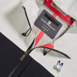 Shop All Psycho Bunny Jacket - Clifton Packable - Sea Salt - B6N125N1BL