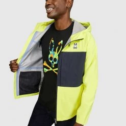 Psycho Bunny Jacket - Clifton Packable - Lemon Tonic - B6N125N1BL Shop All 6 Psycho Bunny Jacket - Clifton Packable - Lemon Tonic - B6N125N1BL Shop All