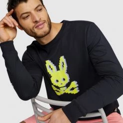 Psycho Bunny Long Sleeve T-Shirt - Hatton - Navy - B6T111N1PC