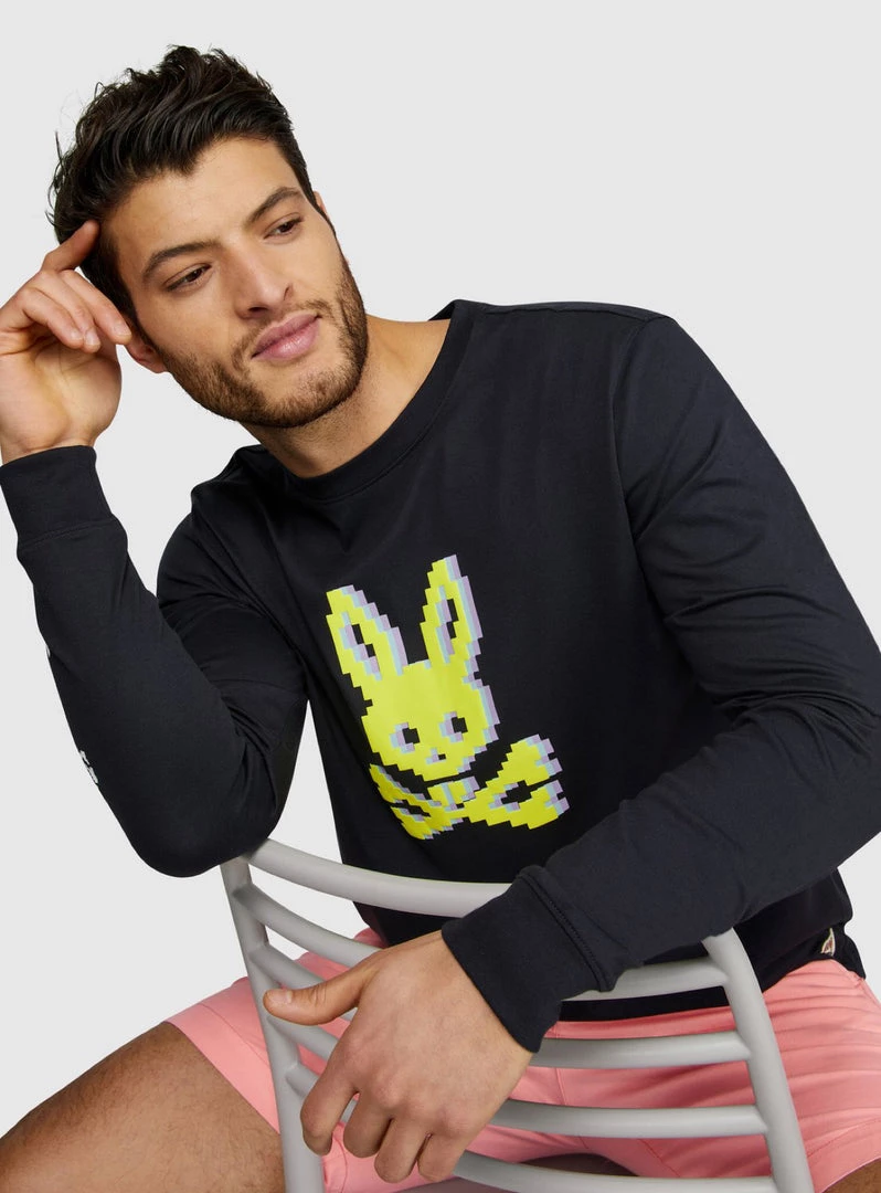 Psycho Bunny Long Sleeve T-Shirt - Hatton - Navy - B6T111N1PC 2 Psycho Bunny Long Sleeve T-Shirt - Hatton - Navy - B6T111N1PC