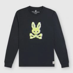 Psycho Bunny Long Sleeve T-Shirt - Hatton - Navy - B6T111N1PC 5 Psycho Bunny Long Sleeve T-Shirt - Hatton - Navy - B6T111N1PC