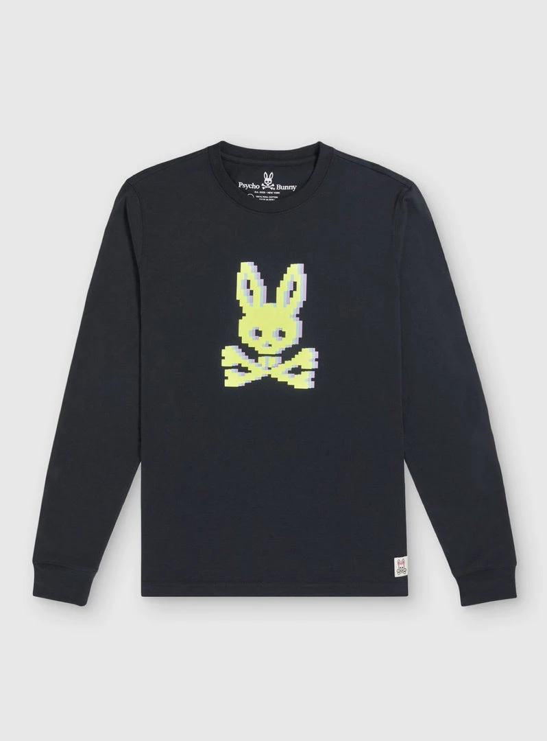 Psycho Bunny Long Sleeve T-Shirt - Hatton - Navy - B6T111N1PC 3 Psycho Bunny Long Sleeve T-Shirt - Hatton - Navy - B6T111N1PC