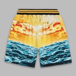 Shop All Paper Plane Shorts - Cloud Surf - Blue/Yellow - 600024
