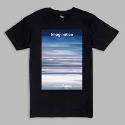 Paper Plane T-Shirt - Atmosphere - Black - 200052 Shop All