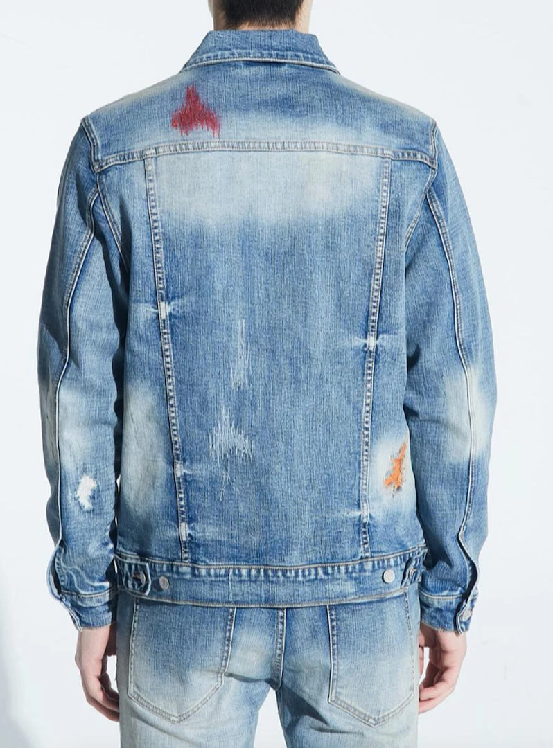 Embellish Jacket - Hamlin Denim Jacket - Light Indigo - EMBSP120-201 2 Embellish Jacket - Hamlin Denim Jacket - Light Indigo - EMBSP120-201