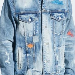 Embellish Jacket - Hamlin Denim Jacket - Light Indigo - EMBSP120-201 5 Embellish Jacket - Hamlin Denim Jacket - Light Indigo - EMBSP120-201