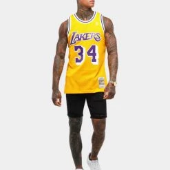 Mitchell & Ness Jersey - Lakers 34 O'Neal - Yellow - SMJYGS18179 Shop All