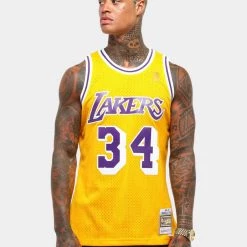 Mitchell & Ness Jersey - Lakers 34 O'Neal - Yellow - SMJYGS18179 Shop All