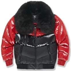 Shop All Jordan Craig Kids Jacket - Blocked Puffer - Crimson - 91548K