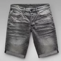 G-Star Denim Shorts - Otas Black Stretch Denim - Faded Anchor - D17417-C530-C282 Shop All