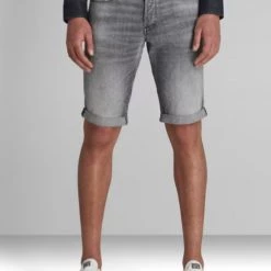 G-Star Denim Shorts - Otas Black Stretch Denim - Faded Anchor - D17417-C530-C282 Shop All