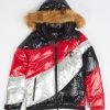 BKYS Puffer Jacket - Color Block - Black And Red - J375 Shop All