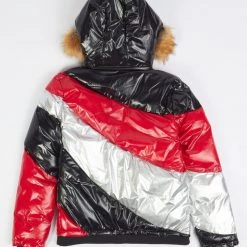 BKYS Puffer Jacket - Color Block - Black And Red - J375 Shop All 5 BKYS Puffer Jacket - Color Block - Black And Red - J375 Shop All