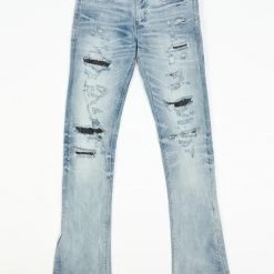Jordan Craig Jeans - Stitched Rips - Lightning Blue - JF300R_2