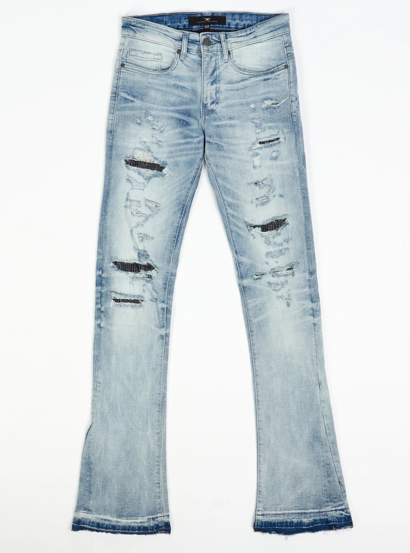 Jordan Craig Jeans - Stitched Rips - Lightning Blue - JF300R_2 1 Jordan Craig Jeans - Stitched Rips - Lightning Blue - JF300R_2
