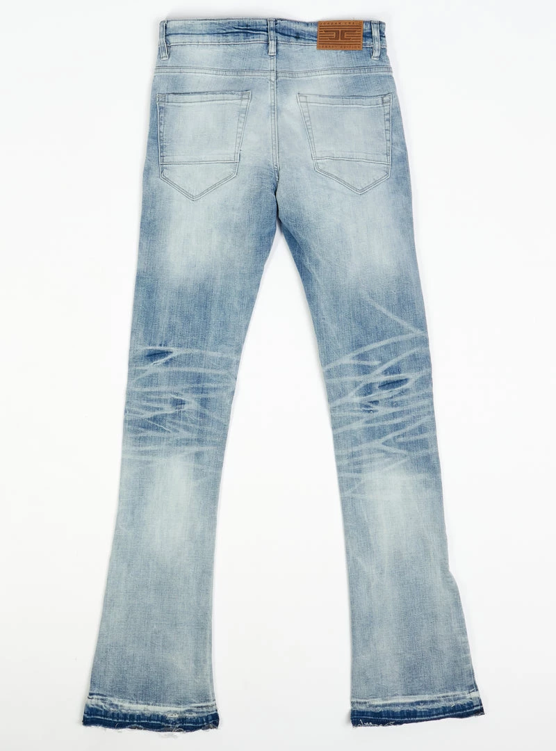 Jordan Craig Jeans - Stitched Rips - Lightning Blue - JF300R_2 2 Jordan Craig Jeans - Stitched Rips - Lightning Blue - JF300R_2