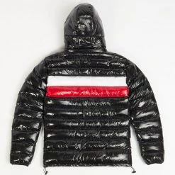 Argonaut Puffer Jacket - Striped - Black - JP2102