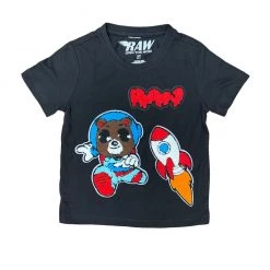 Rawyalty Kids T-Shirt - Teddy Space - Black - RKT-000 New Arrivals