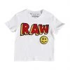 Rawyalty Kids T-Shirt - Raw Smiley - White And Red - RKT-000 New Arrivals