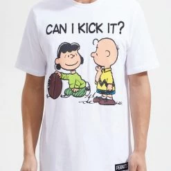 Peanuts T-Shirt - Kick It - White - PN10130 Shop All