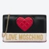 Moschino Bag - Big Quilted Heart Clutch - Black - JC4277PP0EKG0100