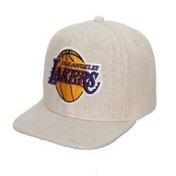 New Arrivals Mitchell & Ness Hat - NBA Cut Away Snapback - Lakers - Off White - SH20118